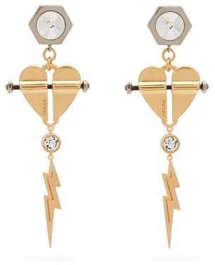 prada hart lightning earrings